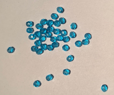 Facettenperlen firepolish, aquamarine